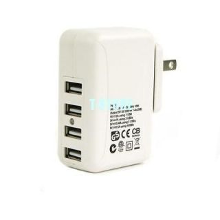 TS 4 Port 10W Travel USB Wall Charger Power Adapter Plug 5V for iPhone