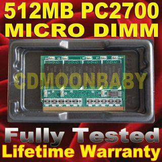 Newly listed 512MB PC2700 DDR 333 MicroDIMM micro dimm 172pin Memory