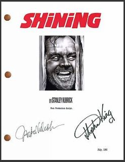 The Shining Signed Movie Script by 2 *Jack Nicholson & Stephen King