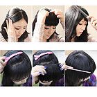 New 8 Fashion Girls Clips on Front Neat Bang Fringe Hair Extensions