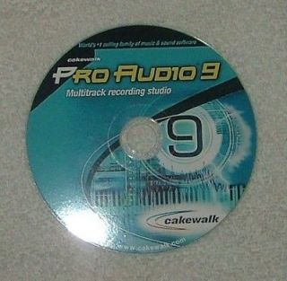 Cakewalk Audio Pro 9 cd Music Studio software