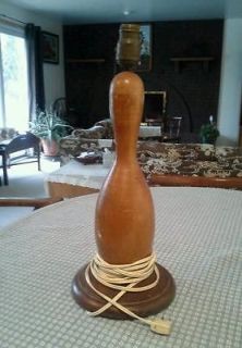 Vintage Bowling Pin Converted Lamp Original Finish Sporting