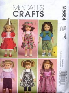 Made CLOTHES PATTERN 18 Girl Doll Leggings Backpack FREE US SHIP
