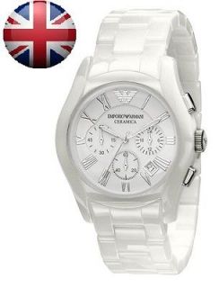 NEW* MENS Emporio Armani White Cermic Watch AR1403