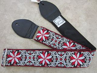 Guitar Strap JIMI HENDRIX Dresden Star Red Vintage Style Woven Ace