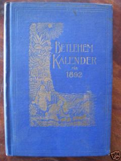 BETLEHEM KALENDER FOR AR 1892 In Norwegian 1891 HB