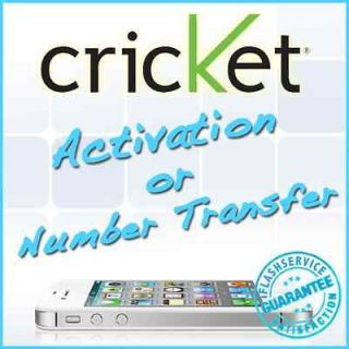 Cricket Data Plan with Activation for Flashed iphone 4/4s Samsung