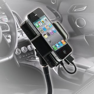 FM Transmitter Car Charger Kit Adapter DOCK HOLDER For iPhone4 4S 3G