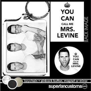 Adam Levine KEYCHAIN + BUTTON or MAGNET pin maroon 5 call me mrs. key