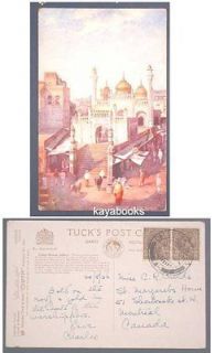 1936 PC Tuck Lahore Golden Mosque Calcutta Postmark India A72 King
