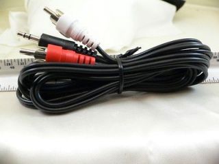 New Unused, Audio Stereo 6 foot 3.5 mm to Dual RCA Male Adapter USA