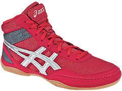 YOUTH Asics Matflex 3 GS Wrestling Shoes, Red/Charcoal, C129N 2193