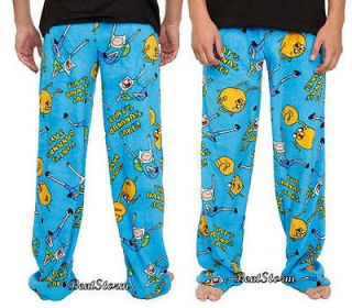 Adventure Time With Finn and Jake Plush Lounge Pants Pajamas Bananas
