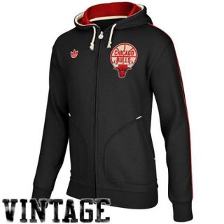 Chicago Bulls Full Zip Up Hoody Fleece Vintage Adidas Originals ADULT