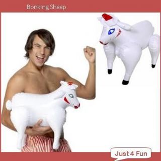 Inflatable sheep blow up bonking stag hen party fancy dress ewe dolly