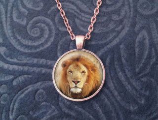 Pendant Necklace Animal Male Mane Hunter Cat Majestic African Safari