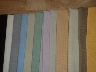 WICHELT Aida Fabric for Cross Stitch 14 or 16 count You Choose Color
