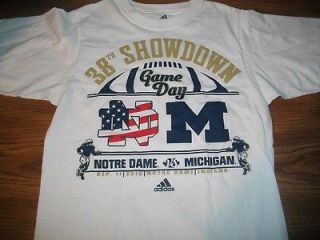 Notre Dame v Michigan GameDay Showdown Adidas TShirt XL