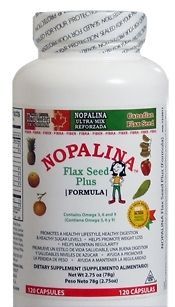 Nopalina Flax Seed Plus Linaza   120 Capsules