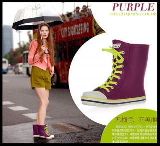 Women‘s Sneaker Style MIddle Height FUN GUMBOOTS RAIN BOOTS Gum