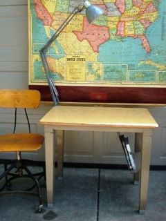 1960s VINTAGE MID CENTURY MODERN DRAFTING TABLE~SCHOOL DESK~TOLEDO