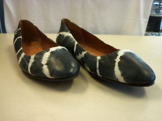 Lucky Brand New Womens Aimee Black White Tie Dye Flats 5.5 M Shoes