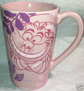 Disney Alice in Wonderland CHESHIRE CAT PINK CERAMIC LATTE MUG Tall