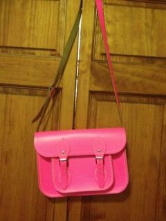 Cambridge satchel fluoro neon pink purse