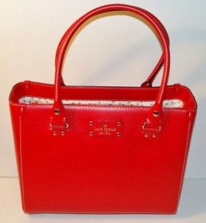 New Kate Spade Wellesley Quinn Red Leather Tote / Shoulder / Carryall