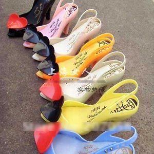 Brand NEW★ Women Melissa Heart Jelly Shoes Open Toe Sandals Heels