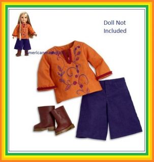 American Girl Julies Casual Outfit for Dolls 70s Tunic Hippie Boot