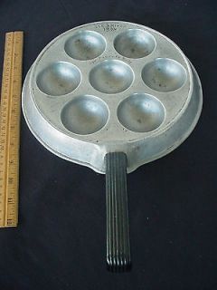 Apple Pancake Ball Maker Pan   Vintage Aluminum Apple Baking Pan  USA