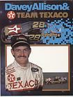 Autographed 1991 Davey Allison 28 TEXACO HAVOLINE Hero NASCAR Postcard