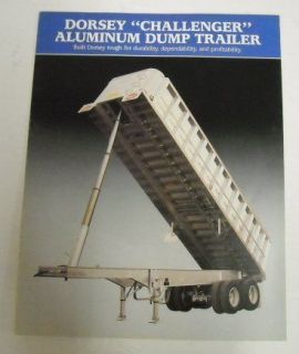 Dorsey 1985 Aluminum Dump Trailers Sales Brochure
