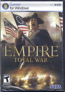 EMPIRE TOTAL WAR FOR PC/XP/VISTA/7 SEALED DVD SSEGA NEW FREE SHIPPING