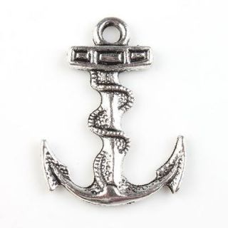 Wholesale Antique Silvery Boat Anchor Charms Alloy Pendant Findings