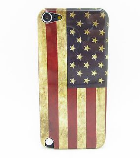 Classic Retro USA american flag Hard Plastic Cover Case For Apple ipod