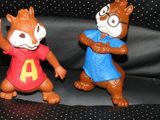 ALVIN AND THE CHIPMUNKS TALKING FIGURE TOY LOT~CAKE TOPPERS~ ALVIN