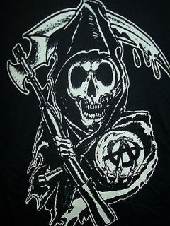 SONS OF ANARCHY REAPER GIRLS CUT BLACK T SHIRT NEW !