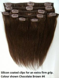 CHOOSE COLOR 8 INCHES LONG8 PIECE HALO CLIP IN HUMAN HAIR