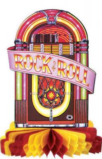 Fifties Party Rock & Roll Jukebox Honeycomb Centrepiece