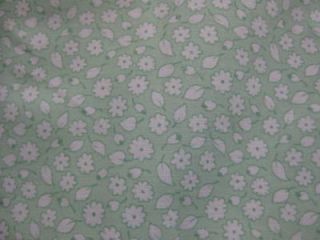 Curtain VALANCE TINY White Daisy flower on Mint Green