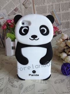 Animal* 3D Black Tiny Baby Panda Silicone Back Cases/Cover for iphone