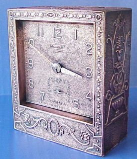 Antique Ansonia Copper Alarm Clock.