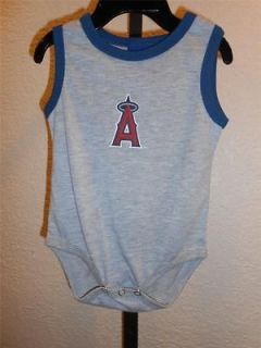 NEW Anaheim ANGELS As INFANTS 3/6 Months Grey Sleeveless Creeper CPW
