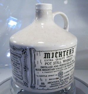 MICHTERS POT STILL WHISKEY STONEWARE JUG PENNSYLVANIA MADE IN THE USA