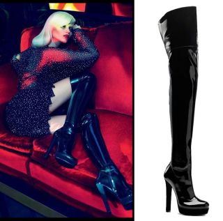 1,550 RUNWAY GUCCI OVER THE KNEE STRETCH BOOTS HUSTON HIGH HEEL