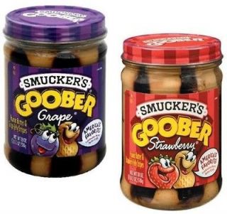 Smuckers Goober Jelly and Peanut Butter 2 ~ 18 oz. Jars