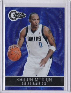 SHAWN MARION 2011 TOTALLY CERTIFIED TOTALLY BLUE BASE #51/299