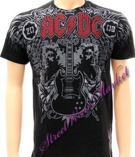 AC/DC Angus Young hard rock & roll T shirt Sz XL Black metal